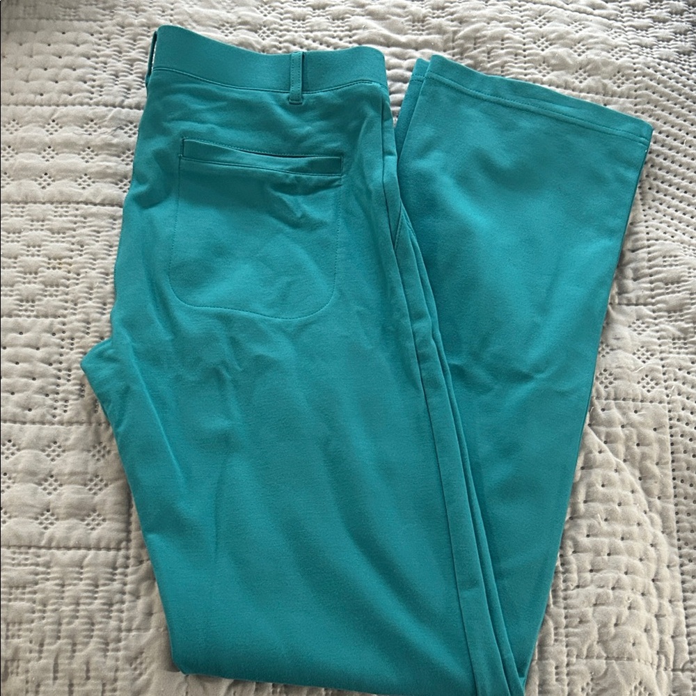 Betabrand Turquoise Buttoned Pants